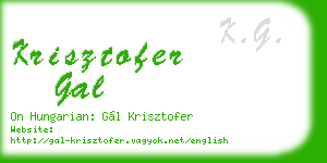 krisztofer gal business card